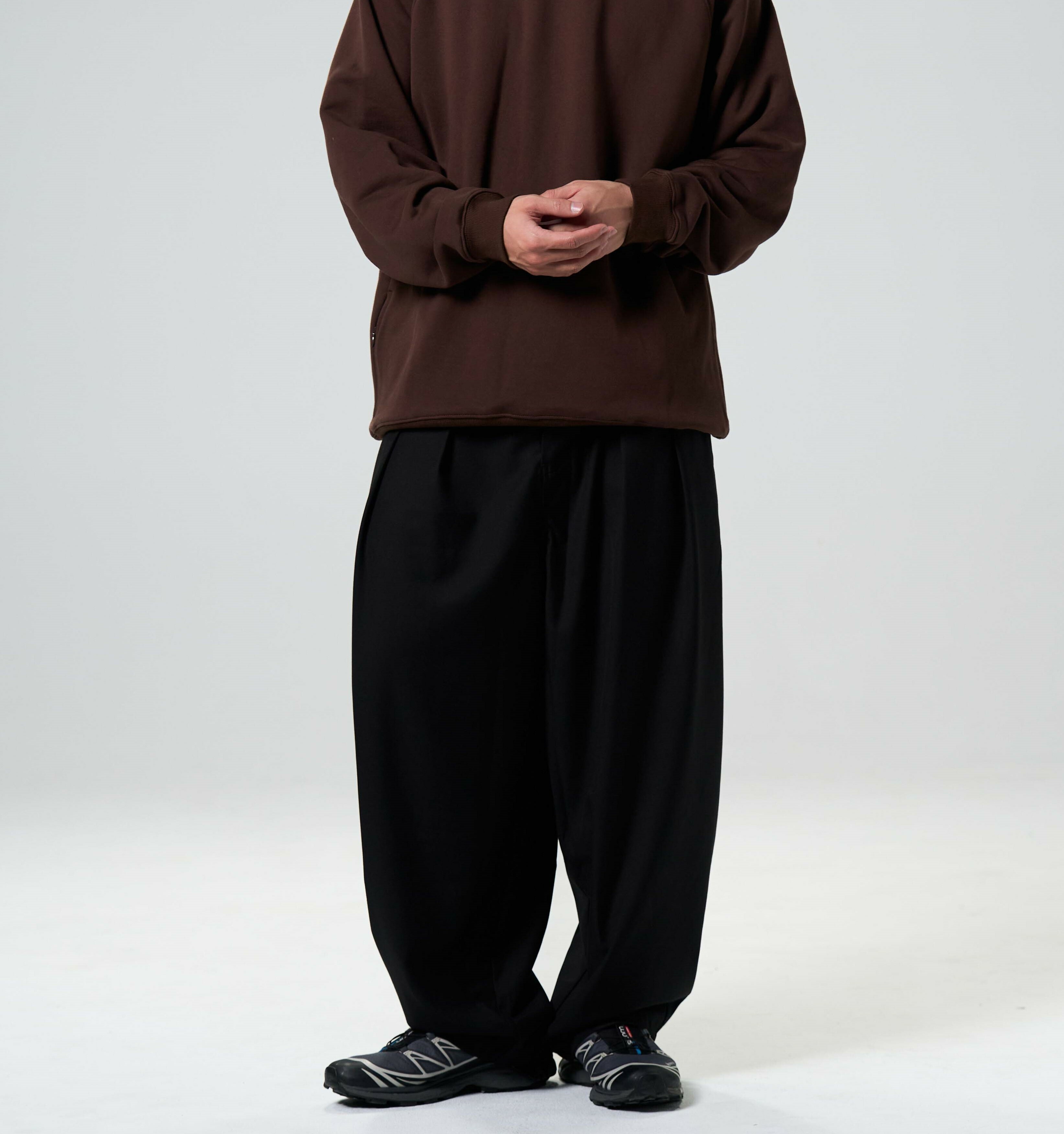 SIMON MADE BW-2349 定番 雙打摺 堆積感 氣球 西裝褲