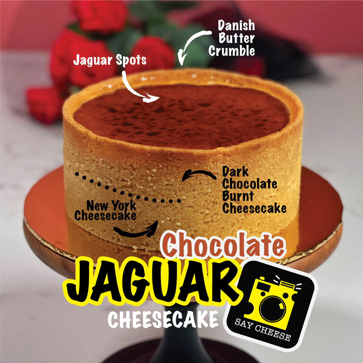 Jaguar Belgian Chocolate CHEESECAKE - 8" Whole Cake