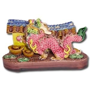 交趾陶｜祥龍名片座