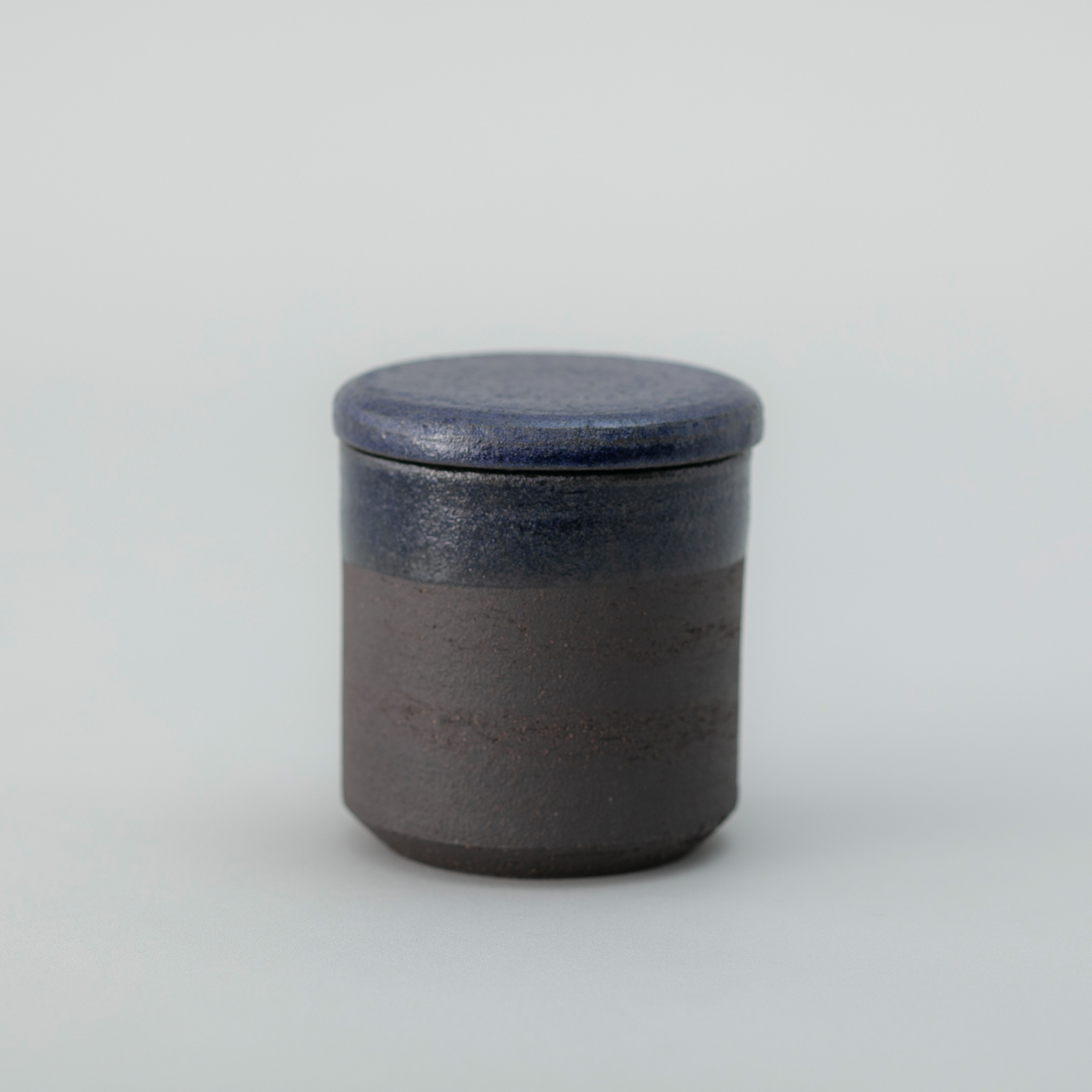 WAKS 手製粗陶工藝系列單燭芯香氛蠟燭藍瓶-無花果