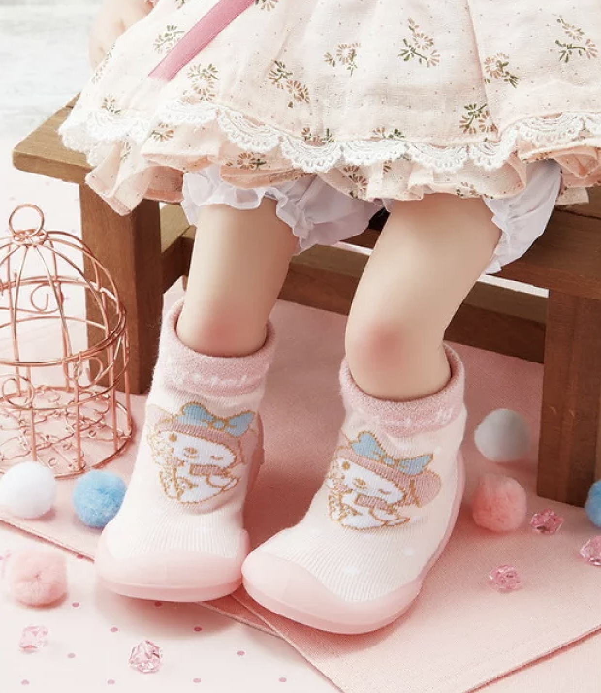 SKATER My Melody 幼兒防滑學行襪鞋L碼