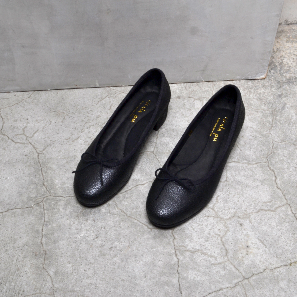 7412 龜裂黑 低跟鞋