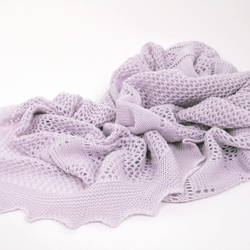 G.H.HURT＆SON 輕暖柔紗蕾絲包巾(丁香紫)