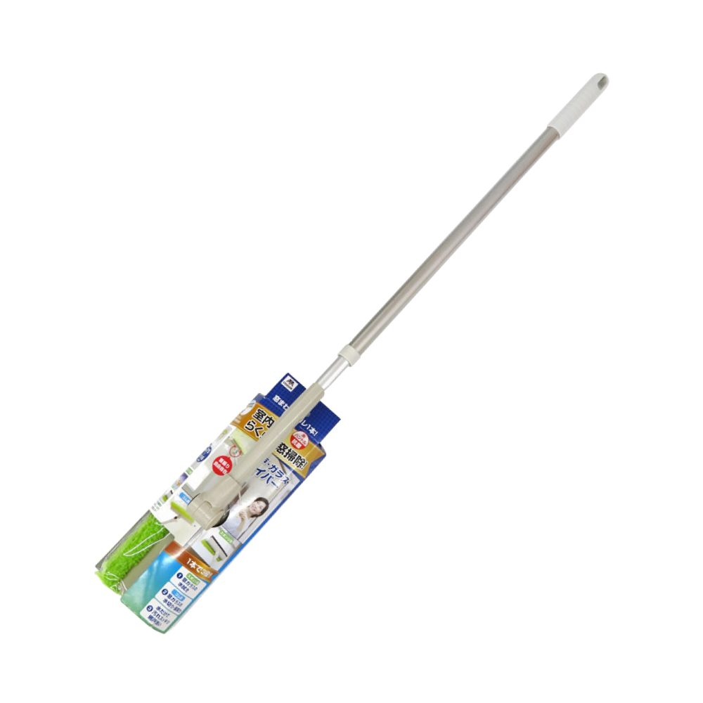 日本山崎 玻璃紗窗二用刮水器附伸縮桿