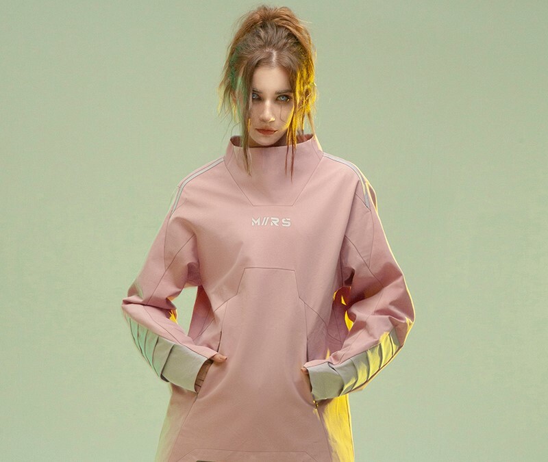 不作惡「矩陣式特攻衛衣-拒水」賽博龐克嵌入式結構立裁套頭外套