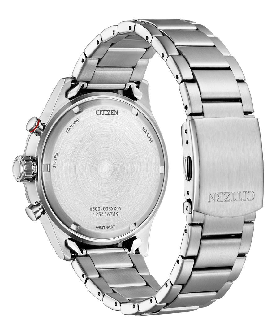 萬年鐘錶 - Citizen 星辰錶   藍面三眼光動能男錶  AT2520-89L  錶徑43.5MM