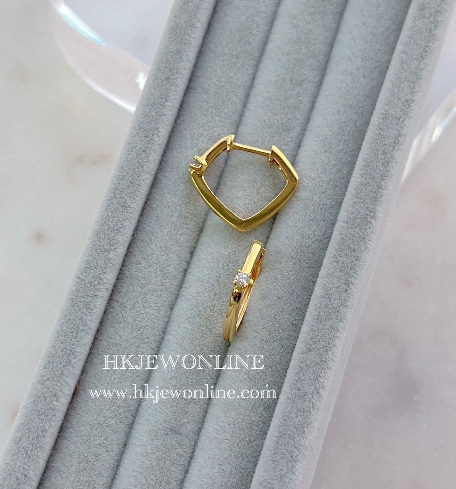 18K Yellow Gold Dimaond Earrings