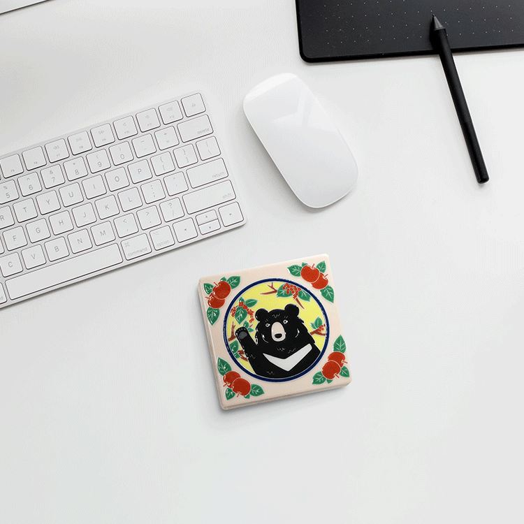 臺灣花磚｜臺灣黑熊