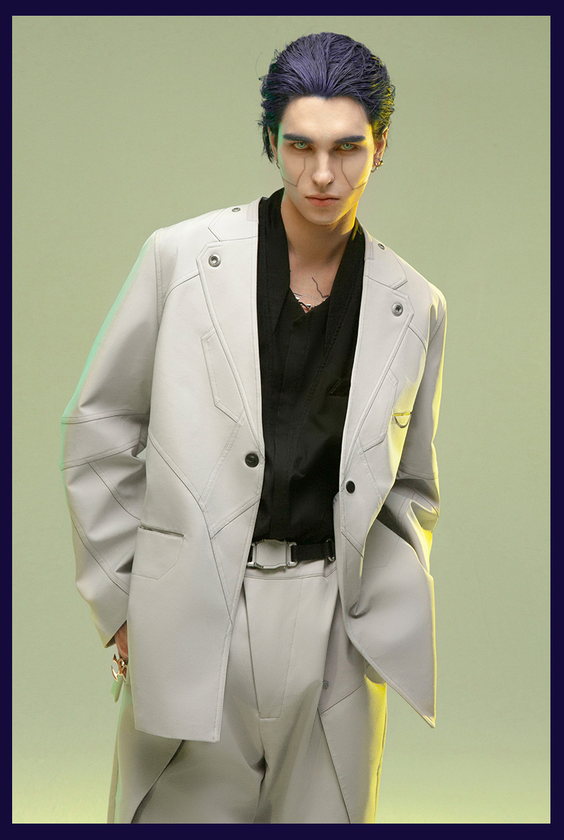 不作惡「Aristoi IV西服-拒水」賽博龐克極簡風磁力單扣休閒西裝