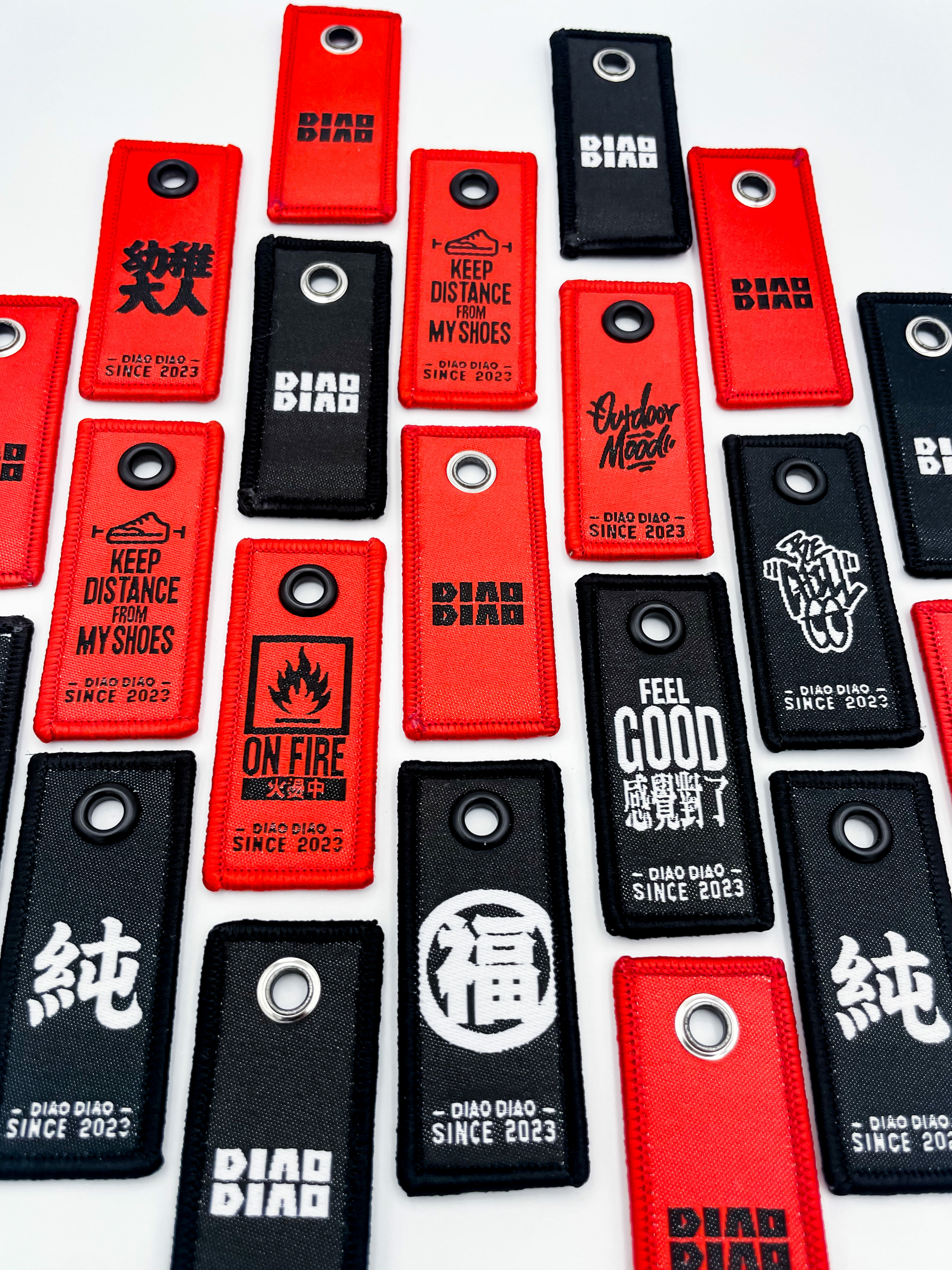 DIAO DIAO SHOES TAG 黑色 紅色 燙印 鞋扣【DIAO-0】