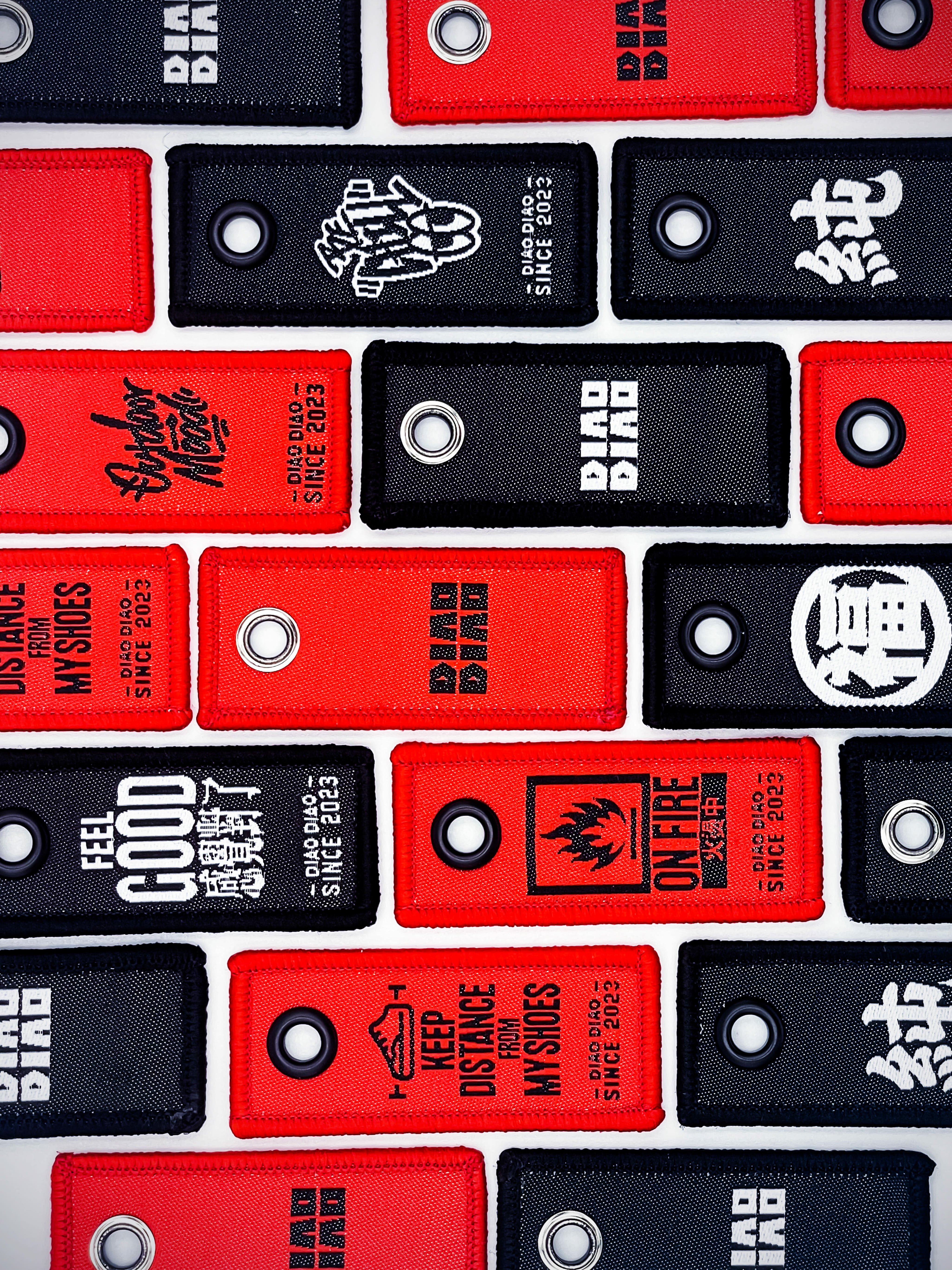 DIAO DIAO SHOES TAG 黑色 紅色 燙印 鞋扣【DIAO-0】