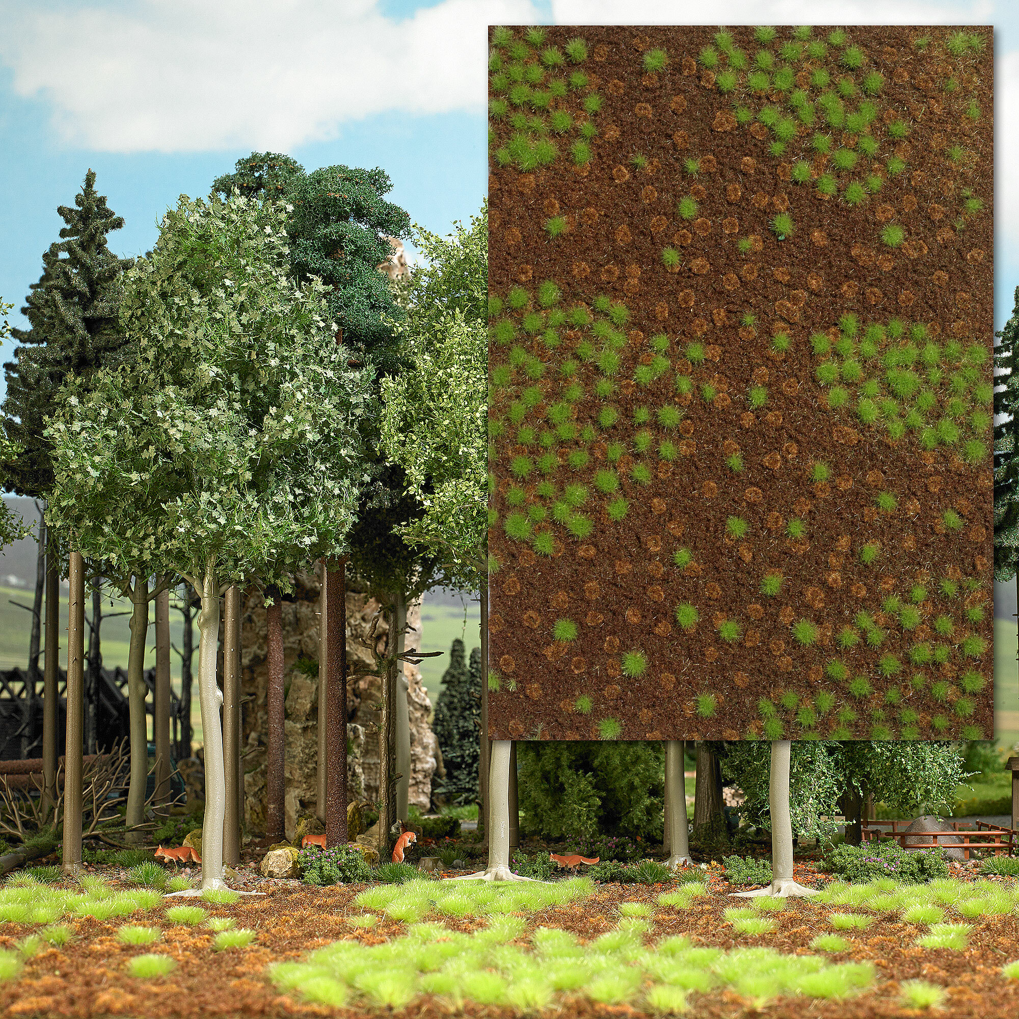 Busch 1321 Groundcover pad Summer forest 泥土地