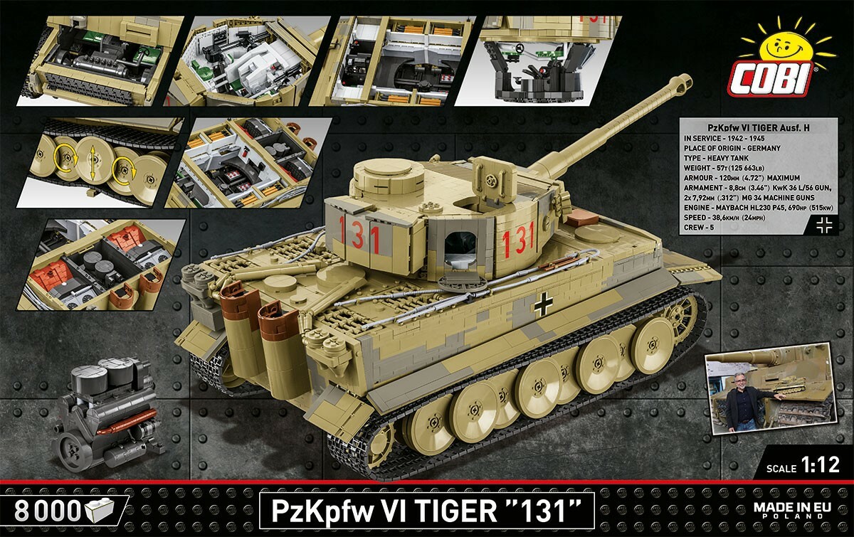 Cobi : 1/12 WWII 2801 PzKpfw VI Tiger 131(Executive Edition) (8000pcs)