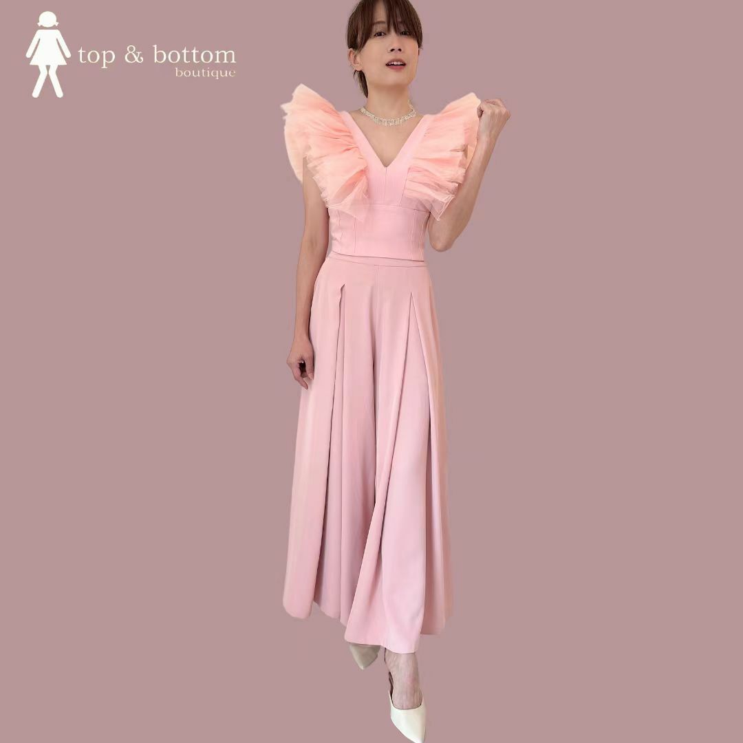 V NECK ORGANZA CROP TOP