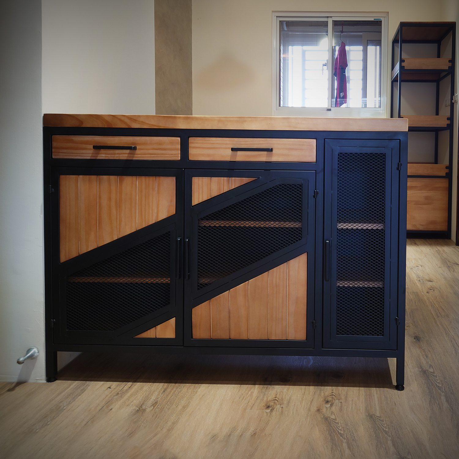 LOFT實木鐵框抽屜收納櫃(可訂製)