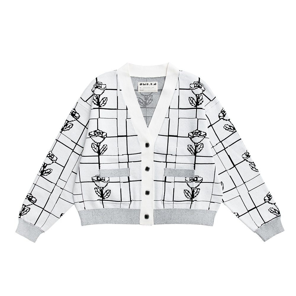 Rosy From Tingshou Rd. Cardigan - B&W