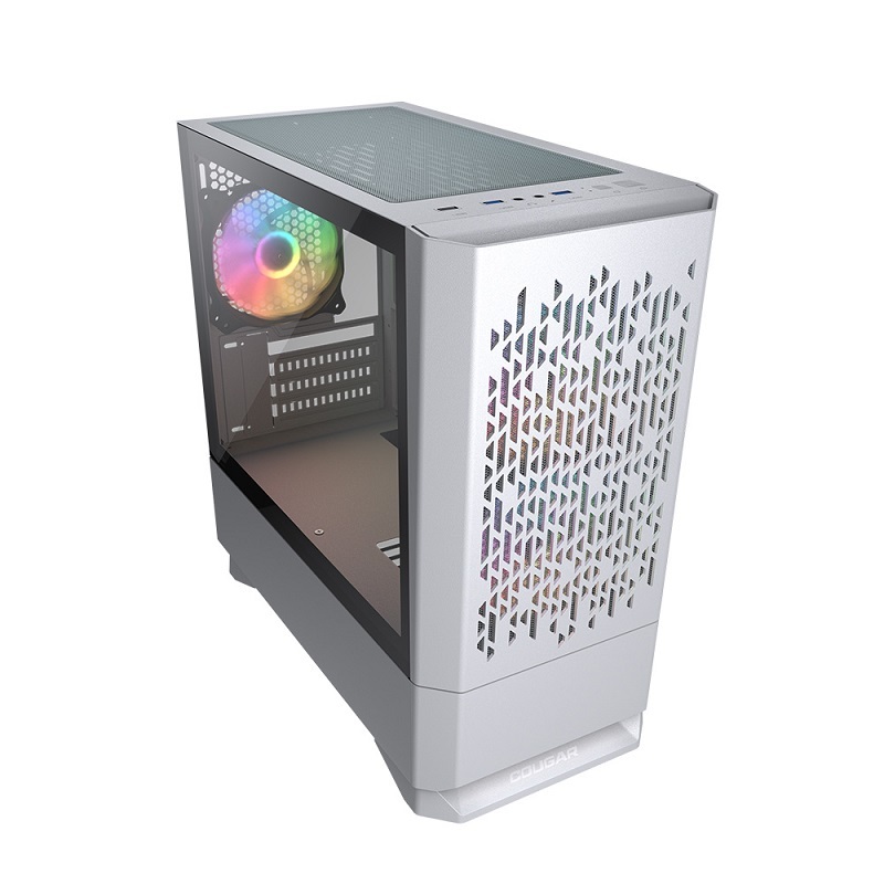 米特3C數位–COUGAR 美洲獅 MG140 AIR RGB 玻璃透側 迷你電腦機殼 黑色/白色