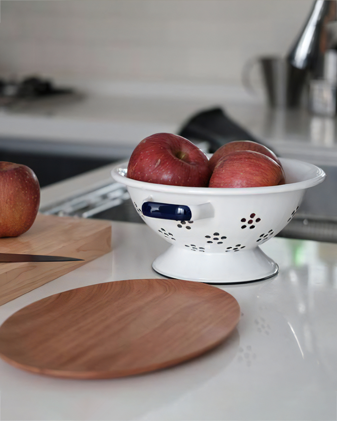 琺瑯雙耳把手蔬果／瀝水籃｜野田琺瑯