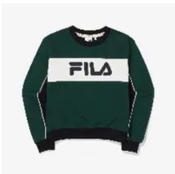 [S] FILA **WOMEN'S TENNIS LINEAR SWEATSHIRT,FOREST GREEN, FS2POE3352F-FGR (SFL242)