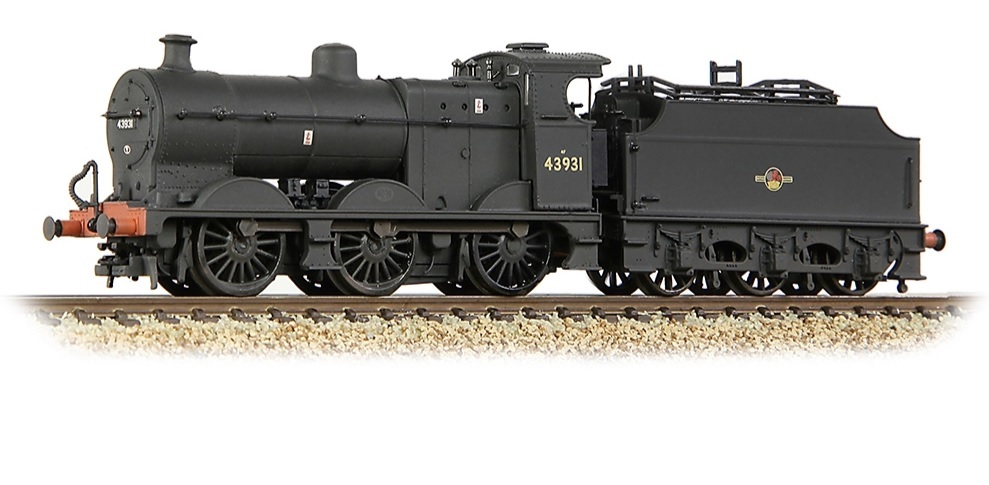Graham Farish 372-065SF N scale MR 3835 4F with Fowler Tender 43931 BR Black (Late Crest) [W]
