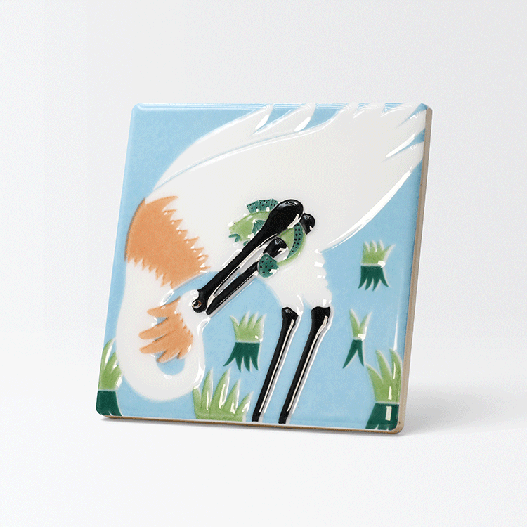 臺灣花磚｜黑面琵鷺