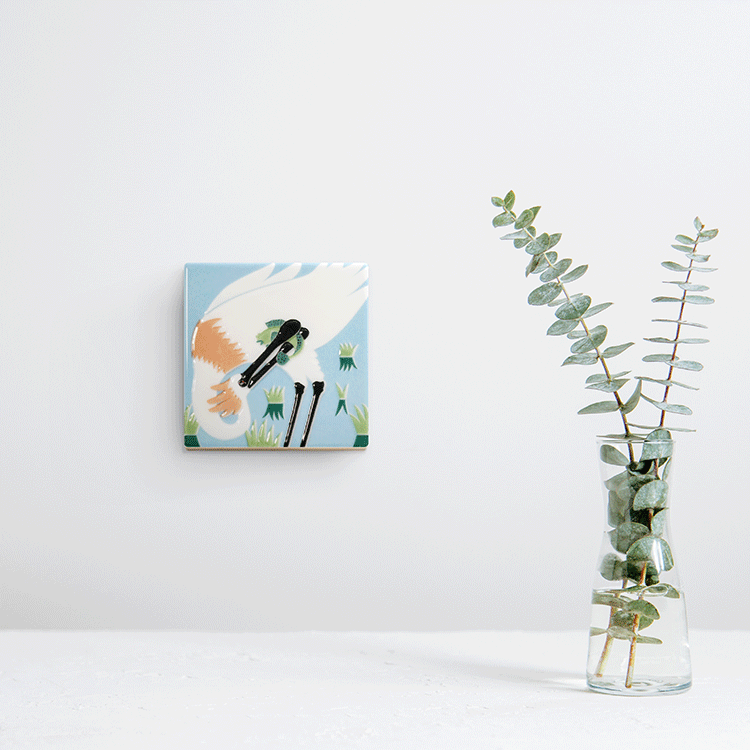 臺灣花磚｜黑面琵鷺