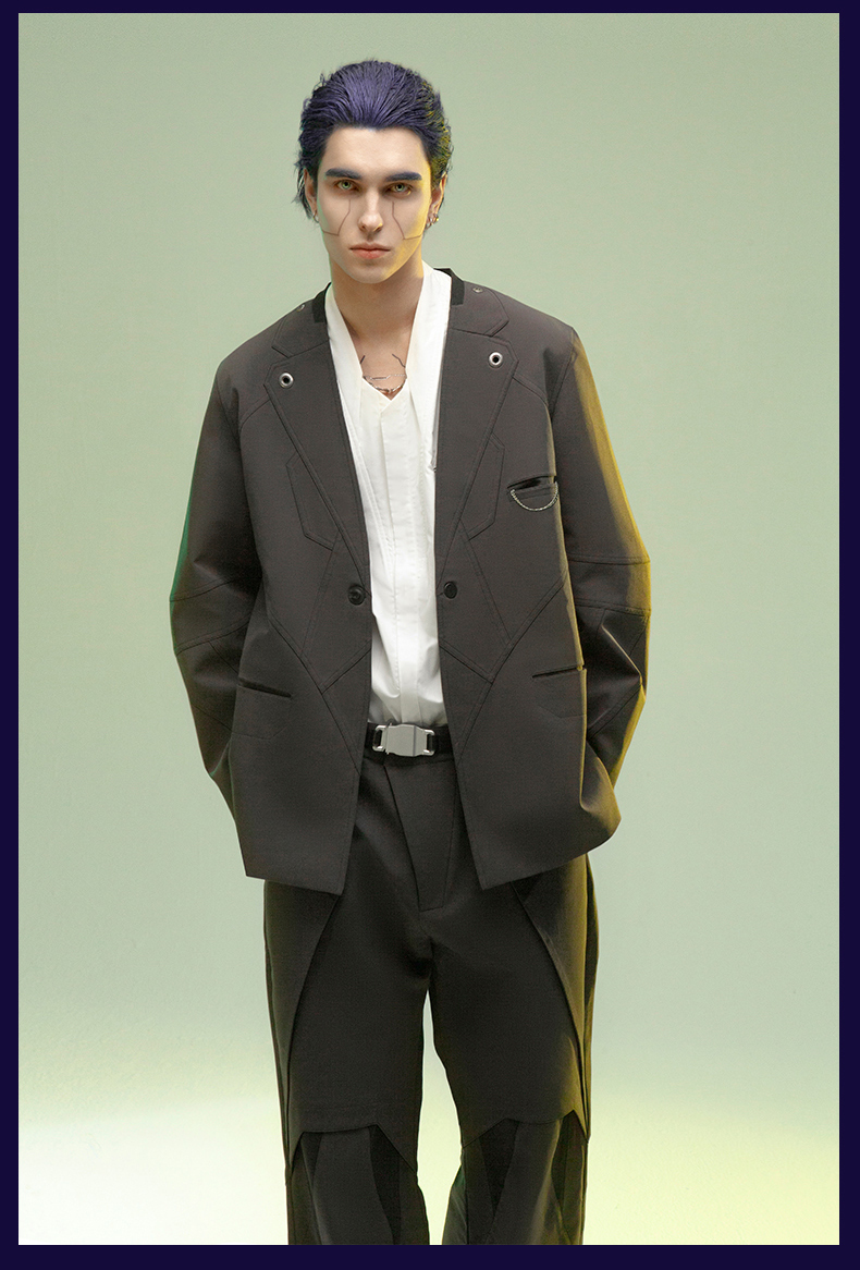 不作惡「Aristoi IV西服-拒水」賽博龐克極簡風磁力單扣休閒西裝