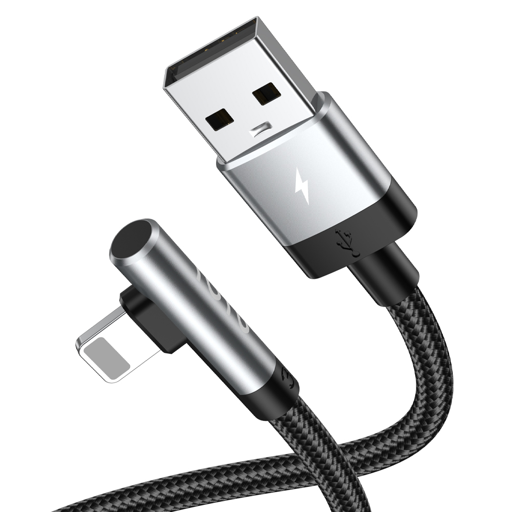 TOTU 拓途 彎頭 Lightning/iPhone充電線傳輸線編織快充線 極速 1.2M