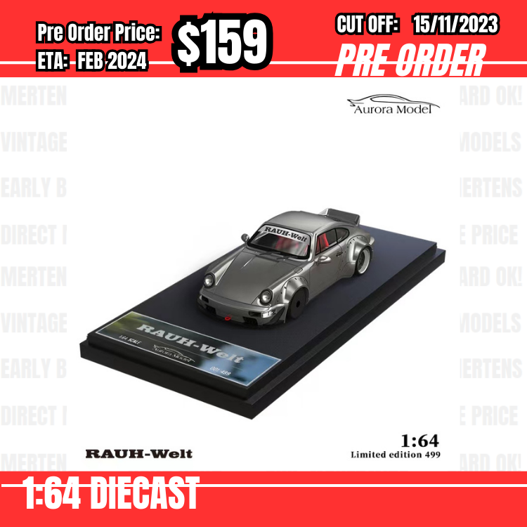 PO-$159 * Time Micro* 1:64 RWB 964 Duck Wing Silver [OD10/11]