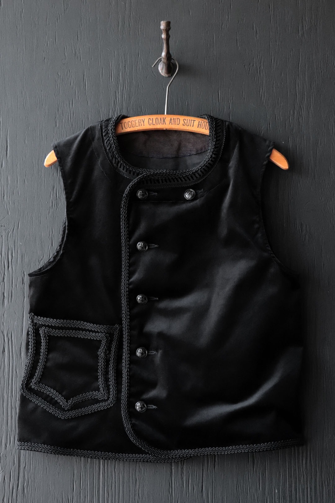 Black Sign Venus Velveteen 19th Century Amish Laced Ves