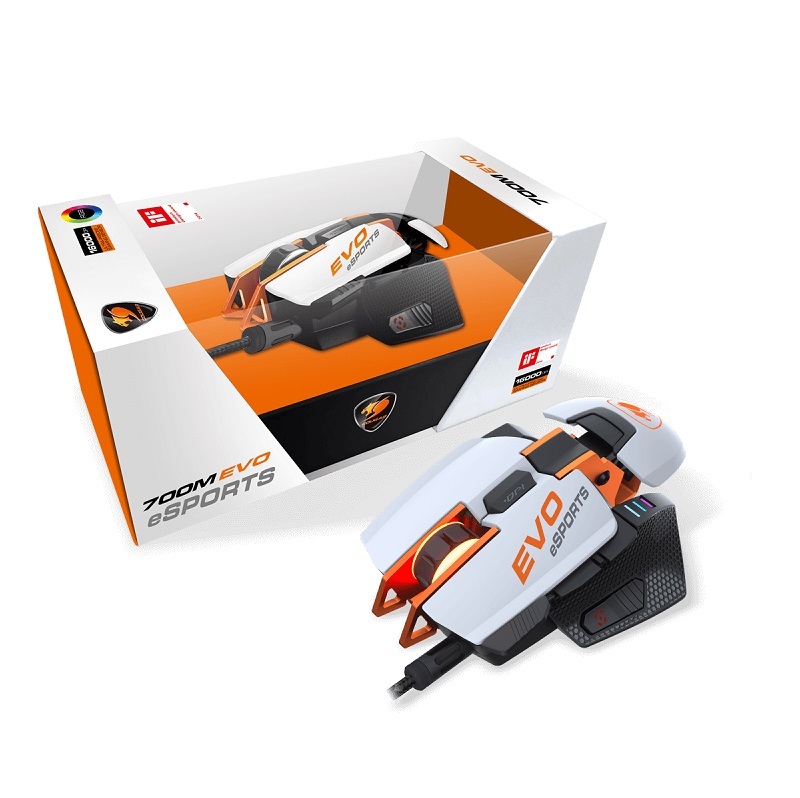 米特3C數位–COUGAR 美洲獅 700M EVO ESPORTS 16000DPI 白色電競滑鼠