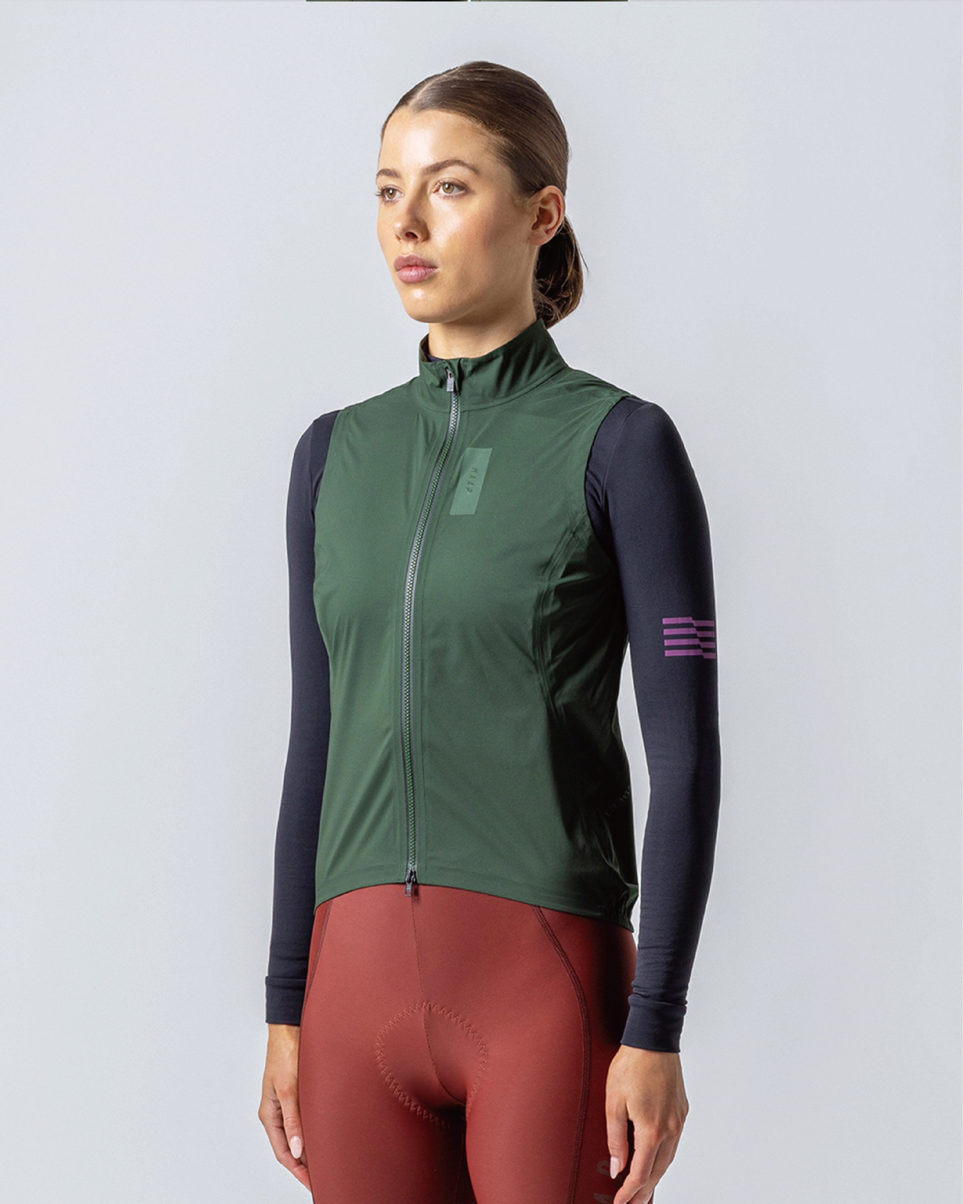 【MAAP】Women's Atmos Vest Bronze Green 女性防水背心 古銅綠