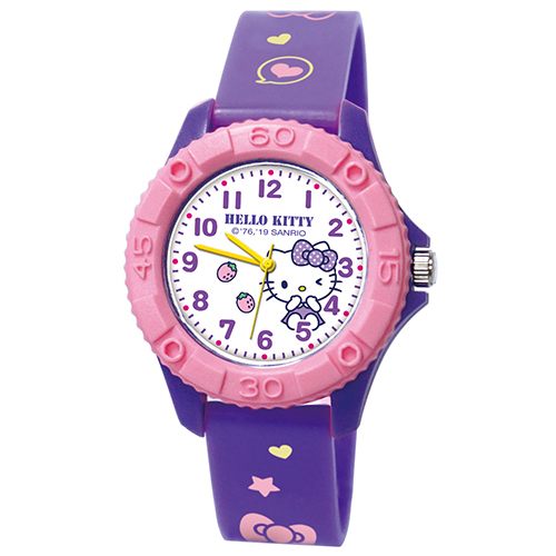 Hello Kitty草莓雙色殼兒童手錶