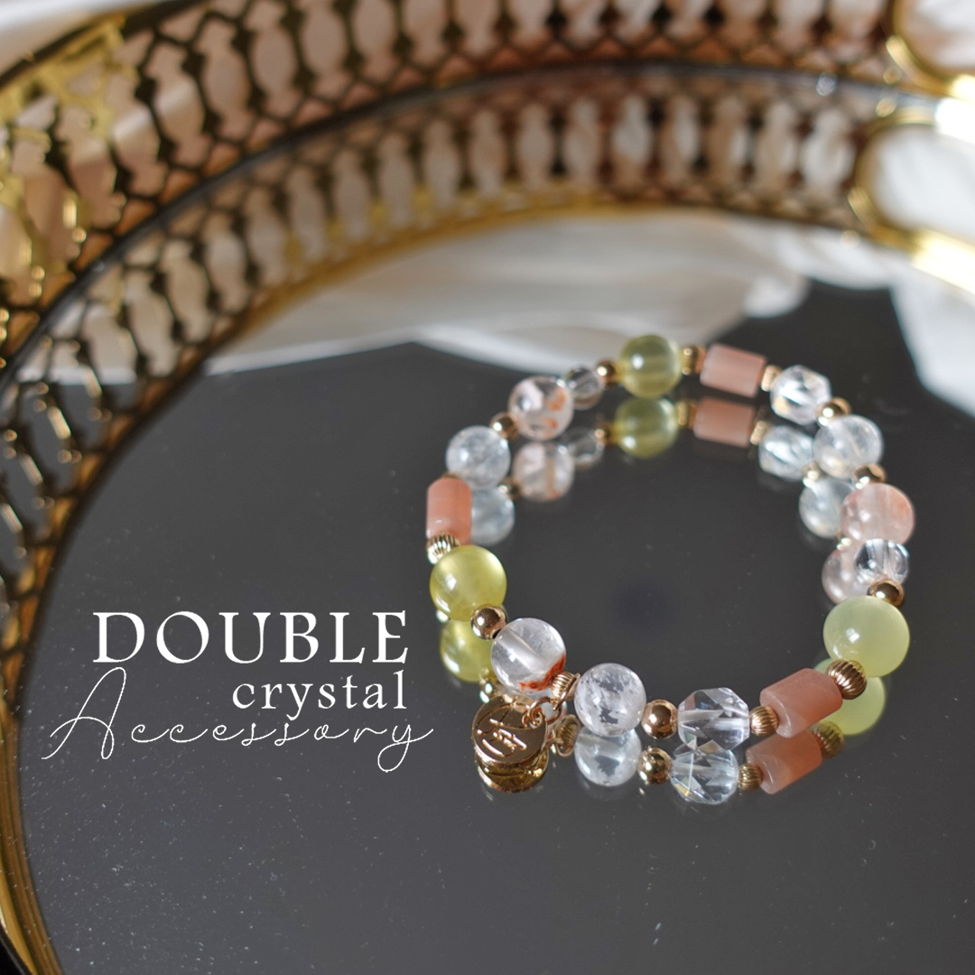 ☽◌*安妮的糖果罐／橙紅雪花幽靈．雪花幽靈．金葡萄石．橙月光