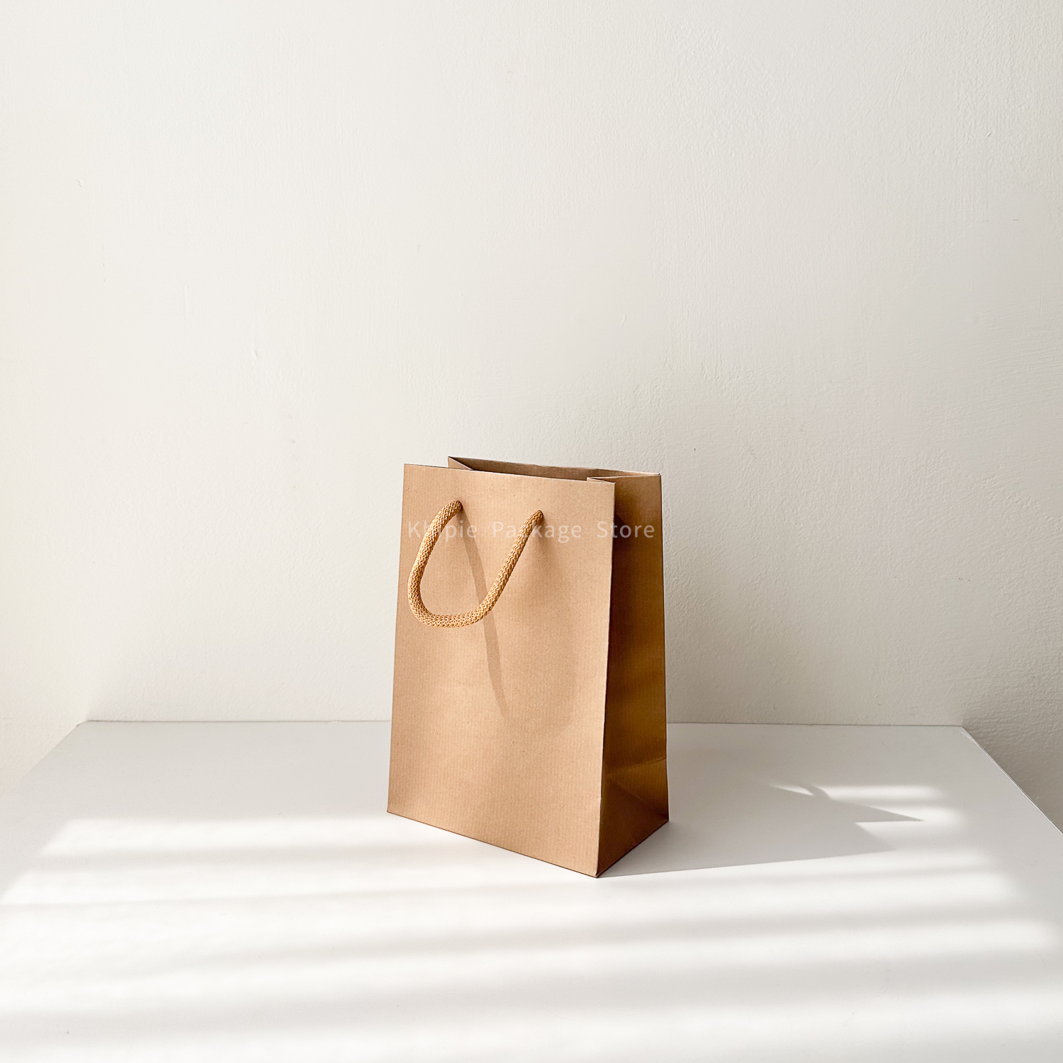 棉繩牛皮提袋｜8K｜奶茶