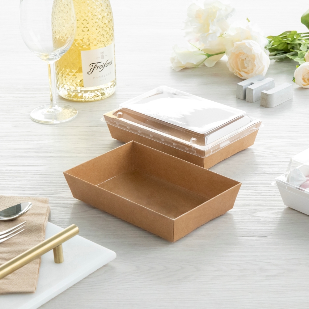 透明輕食盒 牛皮 6號