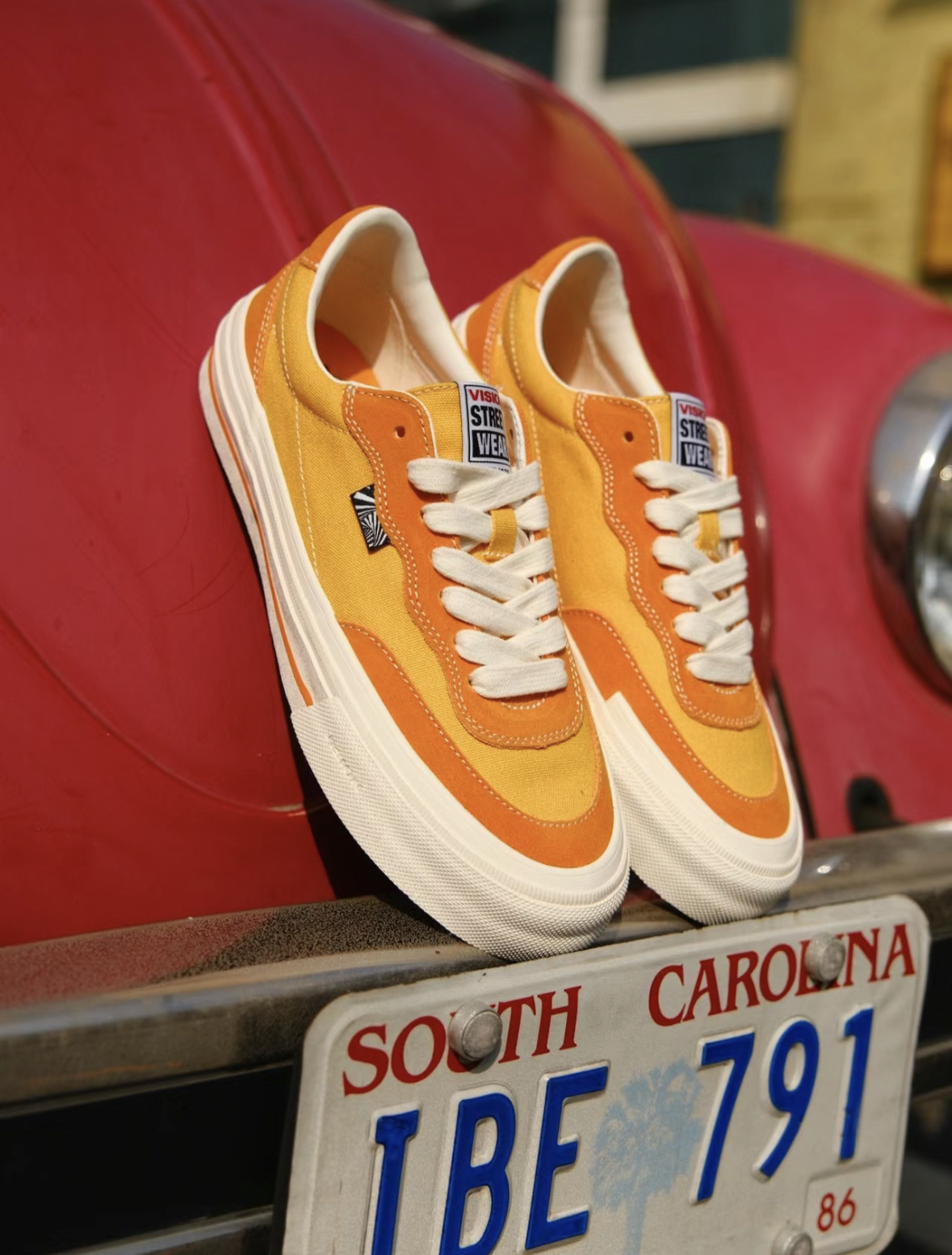 Vision Street Wear FLAT-TOP 復古街頭滑板鞋 黃