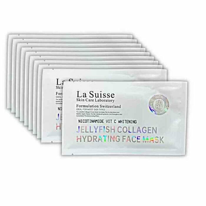 La Suisse瑞士🇨🇭 8D透明質酸水母膠原面膜 - 煙酸胺精華VIT-C膠原面膜️ 10片