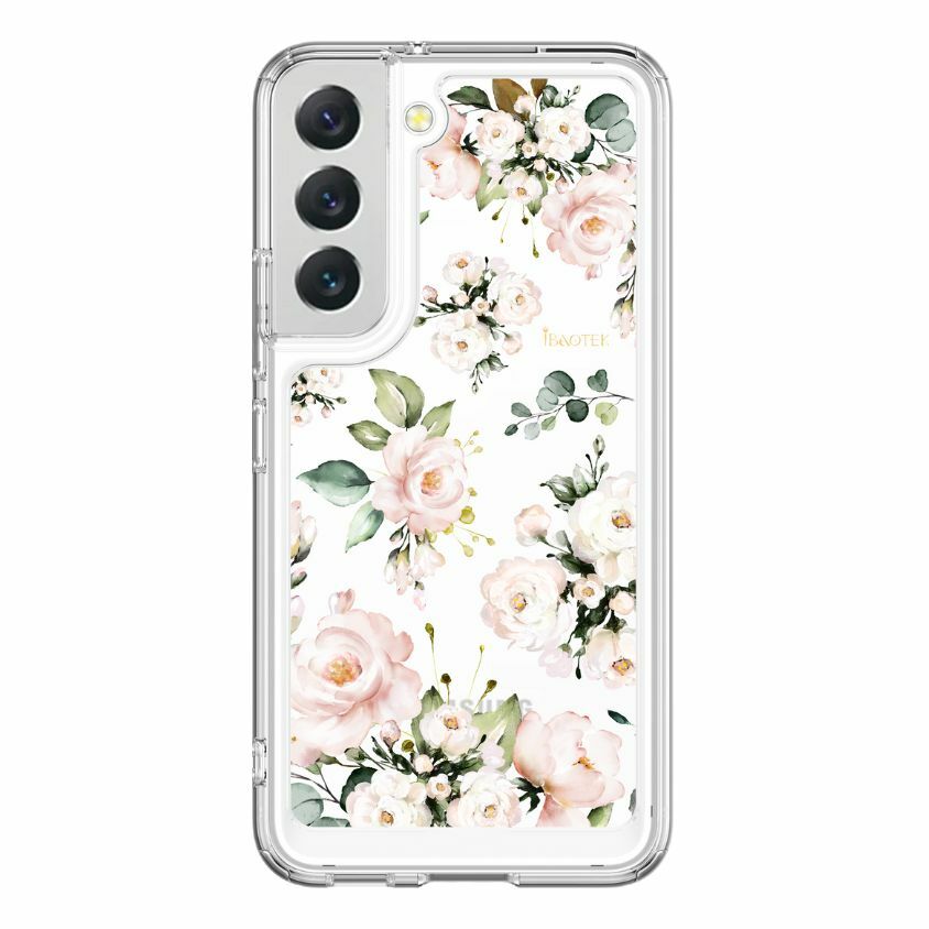 Samsung  S22 + 手機防摔殼百花綻放