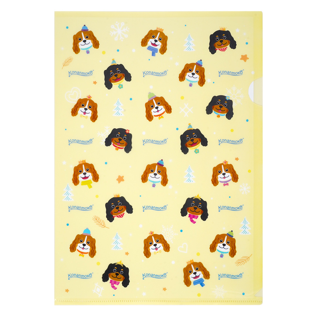 Cavalier King Charles Spaniel Pattern Folder Blenheim & Black & Tan