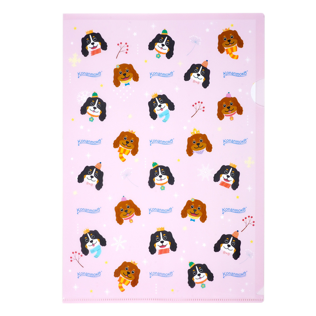 Cavalier King Charles Spaniel Pattern Folder Ruby & Tri-color