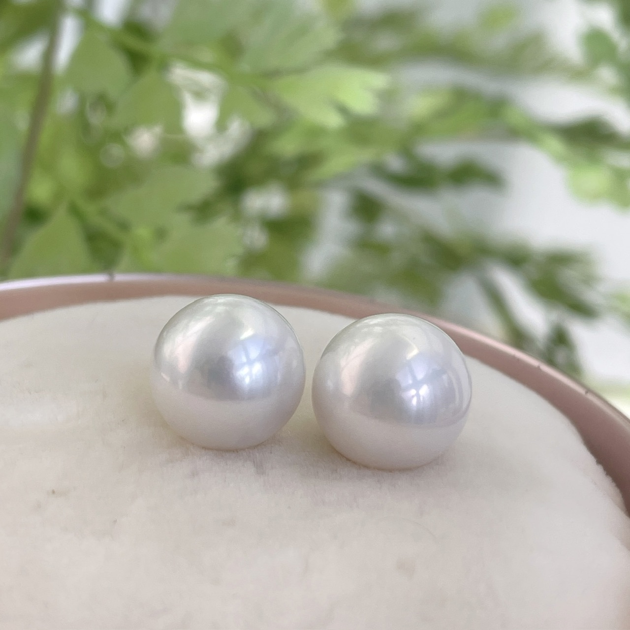 愛迪生淡水珍珠耳釘 (12-13mm)