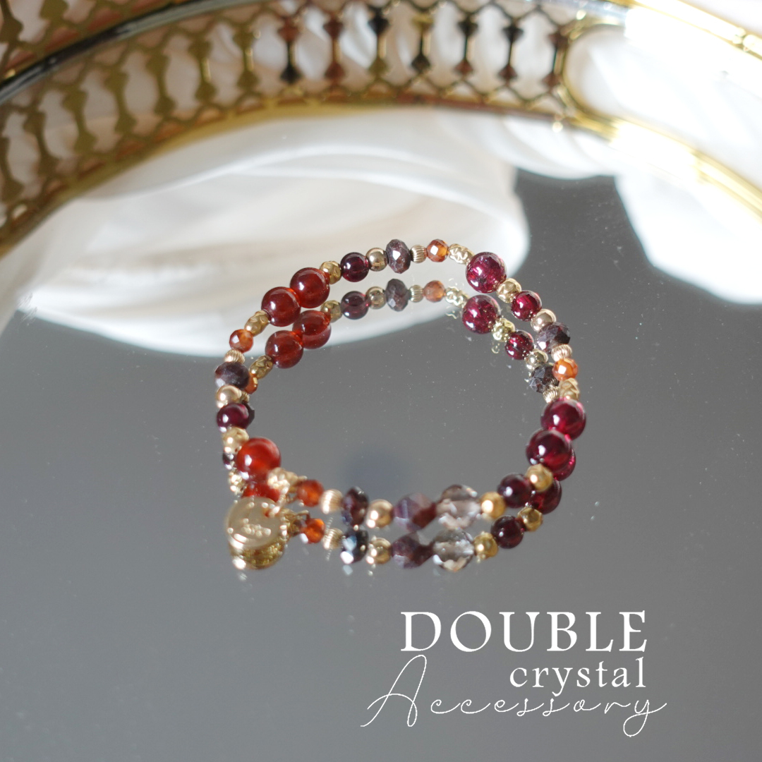 ☽◌*紅糖寶石／石榴石．橙石榴石．紫牙烏