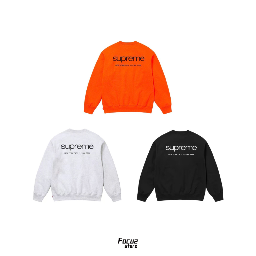 Focus Store】現貨秒發Supreme FW23 Week10 NYC Crewneck 重磅大