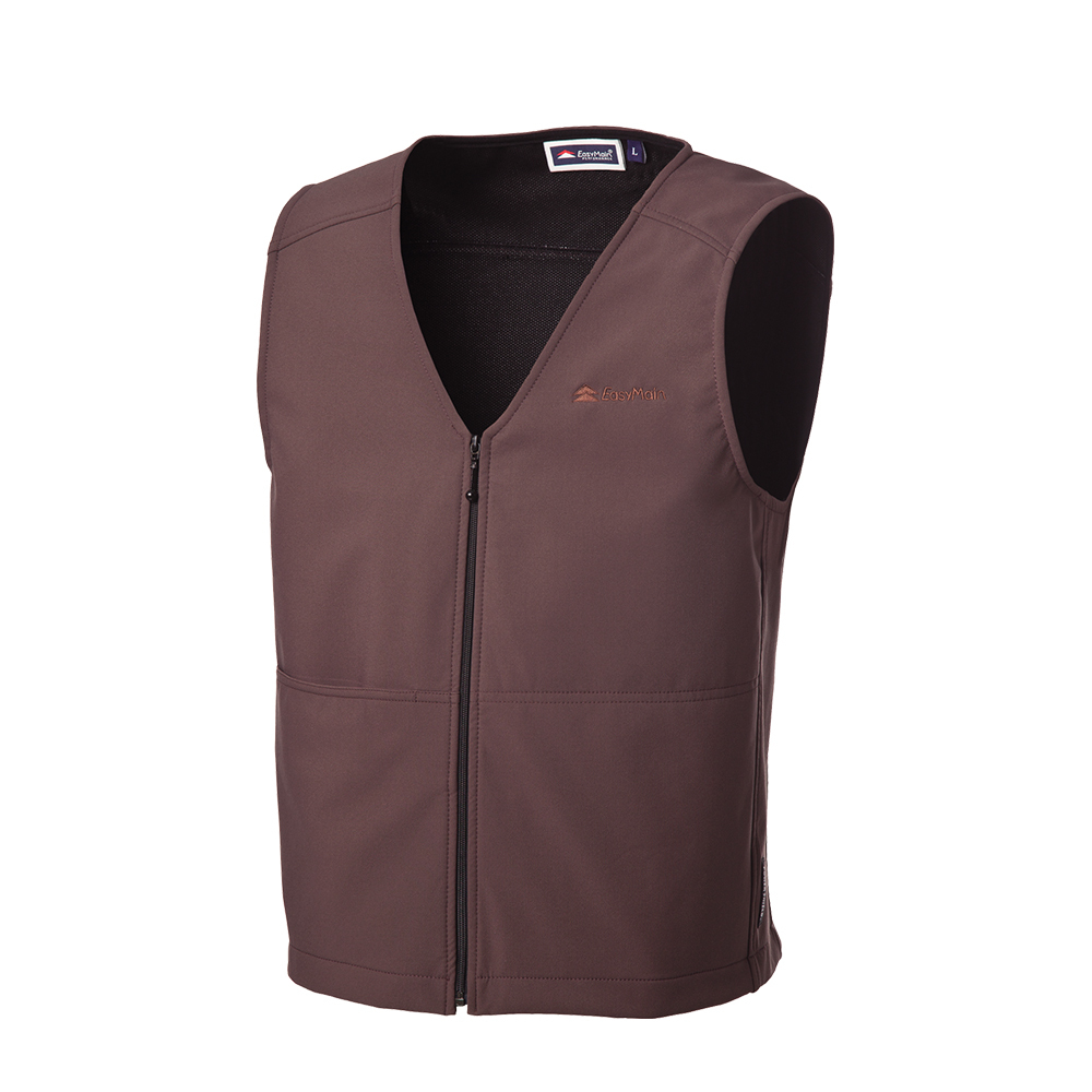 EasyMain 衣力美 專業防風快乾彈性背心 男款  (深可)  防水98%/透氣/吸溼排汗/快乾耐用/Power Shield 00EMV12057