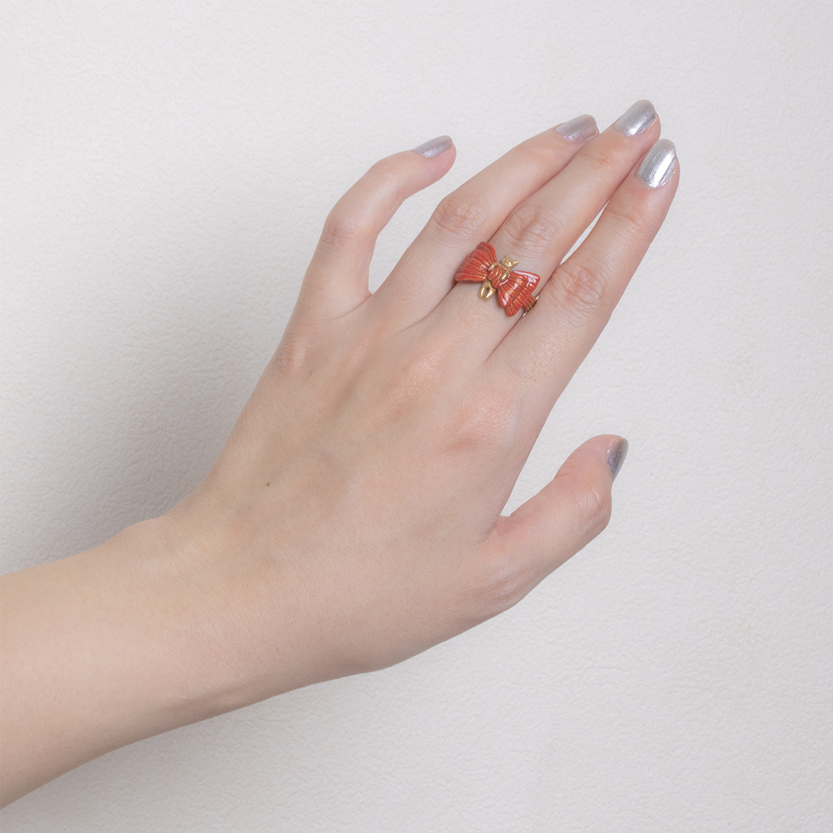 大蝴蝶結貓戒指