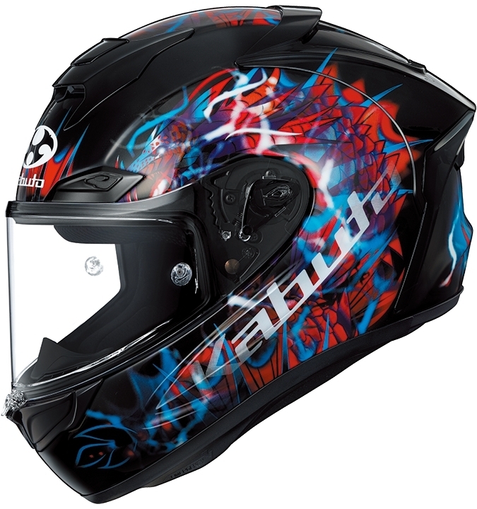 OGK KABUTO F-17 彩繪 TRICK 亮黑/藍 全罩