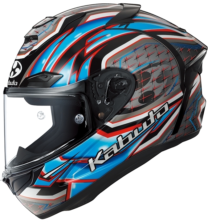 OGK KABUTO F-17 彩繪 GLANZ 亮藍/灰 全罩
