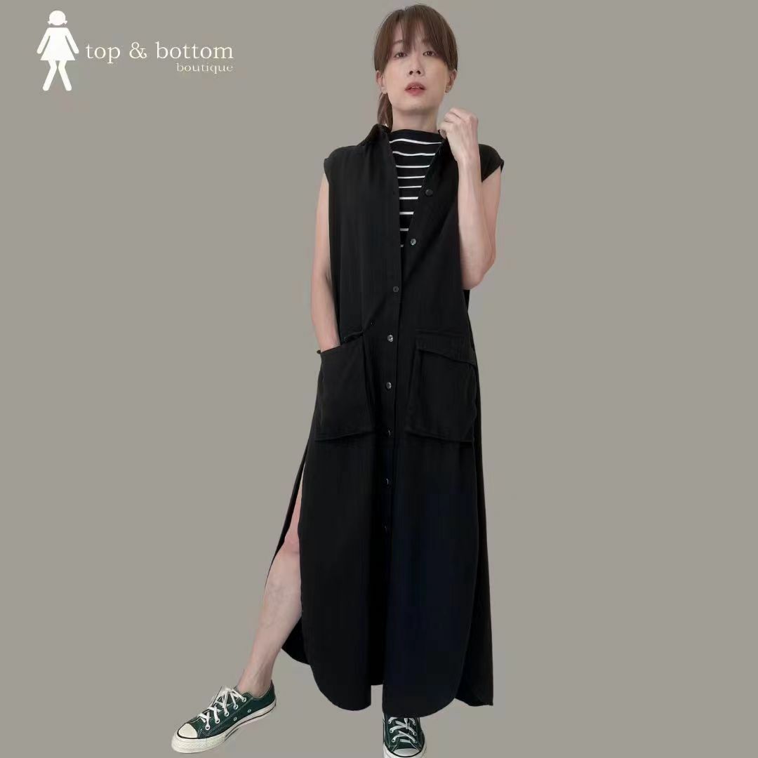 DENIM BUTTON SHIFT DRESS