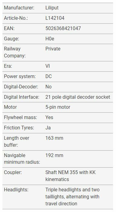 Liliput L142104 HOe規  Diesel locomotive D14 柴油車頭